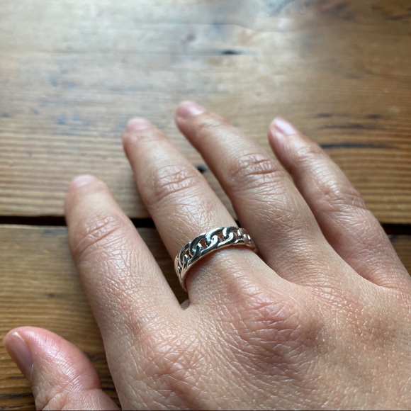 Foe & Dear Sterling Silver Chain Ring - Picture 2 of 3